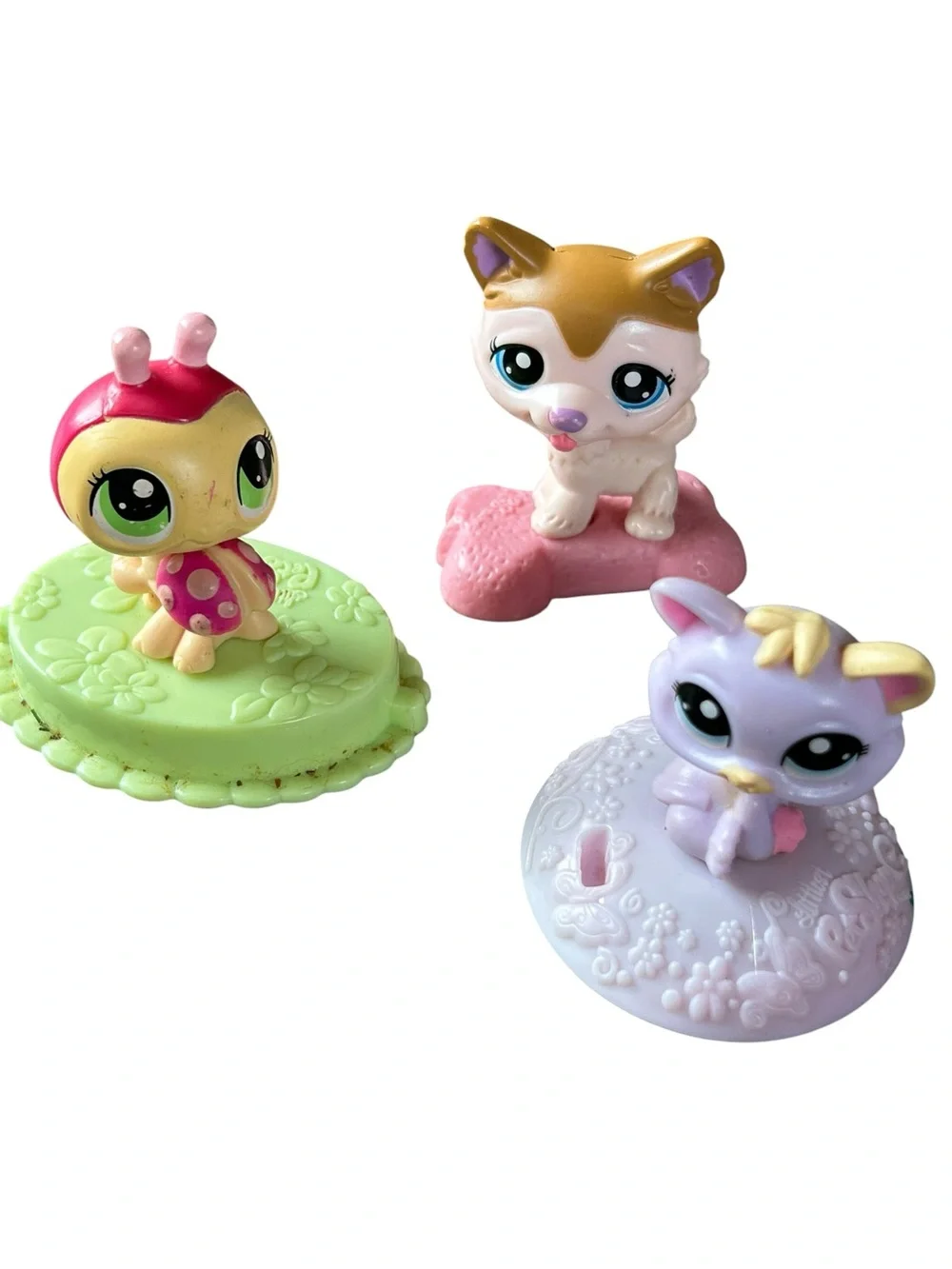 Vintage Littlest Pet Shop McDonald’s figures Lot of 3 Year 2010-2011